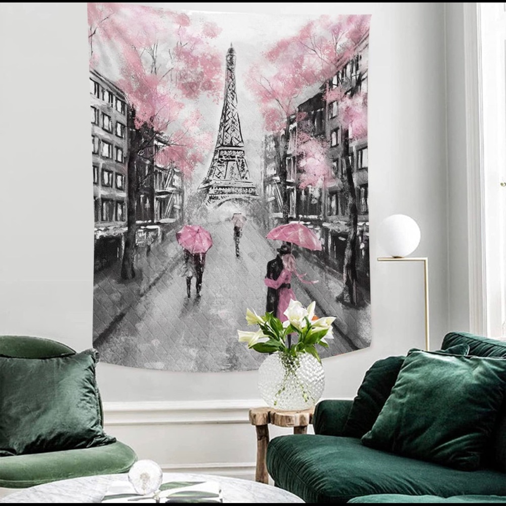 Paris Tapestry, Vertical Tapestry Aesthetic tapestries Wall Hanging for Bedroom